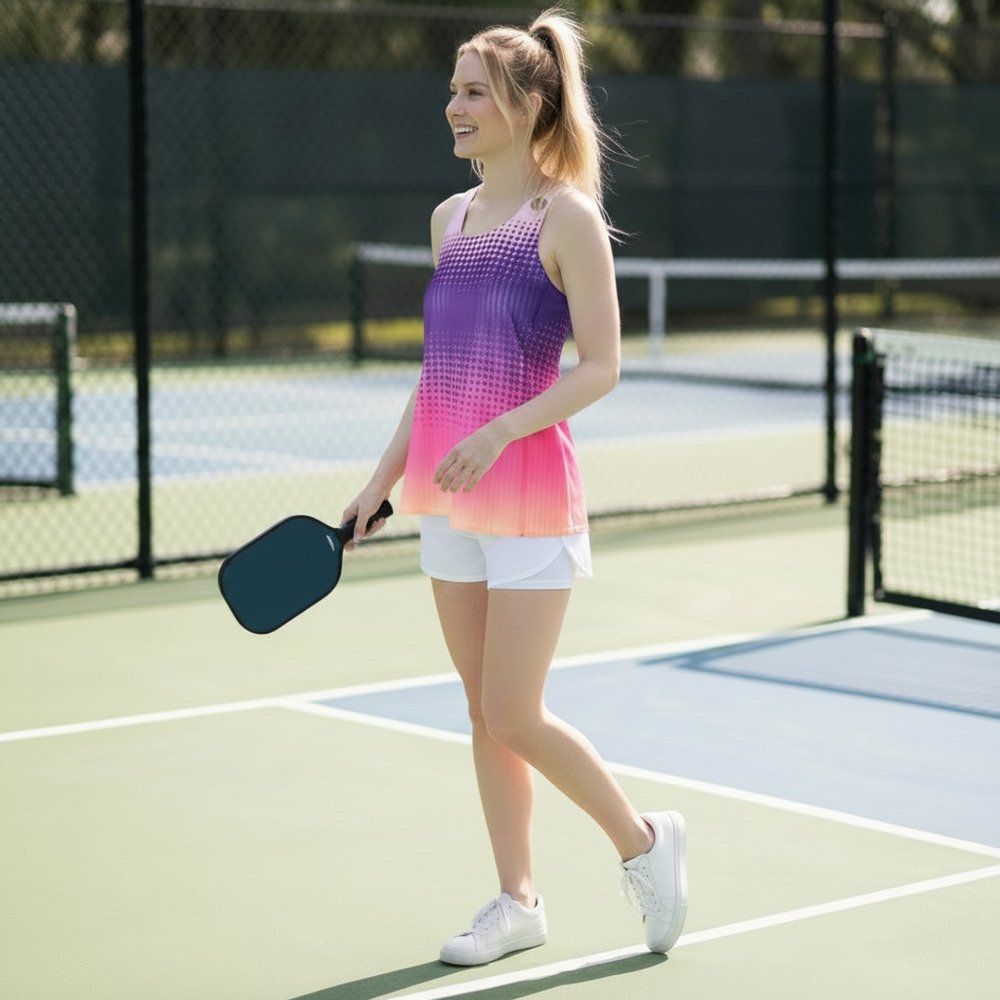RunTechX FeatherLite Women’s Pickleball & Running Tank | Ultra-Light Performance
